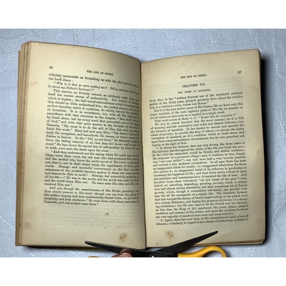 Antique 1874 The Life of Christ Hardcover Book Frederic Farrar Hurst & Company - Picture 16 of 16